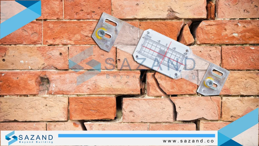 اندازه گیری ترک با پیچ برنجی و کولیس