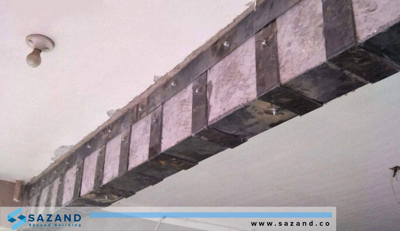 تعمیر بتن سقف تیرچه بلوک بهصورت موضعی با ملات ترمیم بتنی
