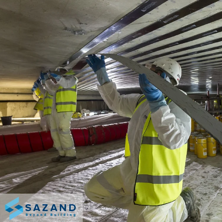 مقاومسازی سقف تیرچه بلوک به روش اضافه نمودن نوارهای فولادی