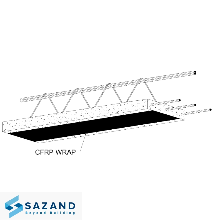 نمونه دیتیل و نقشه اجرایی تقویت تیرچه بتنی